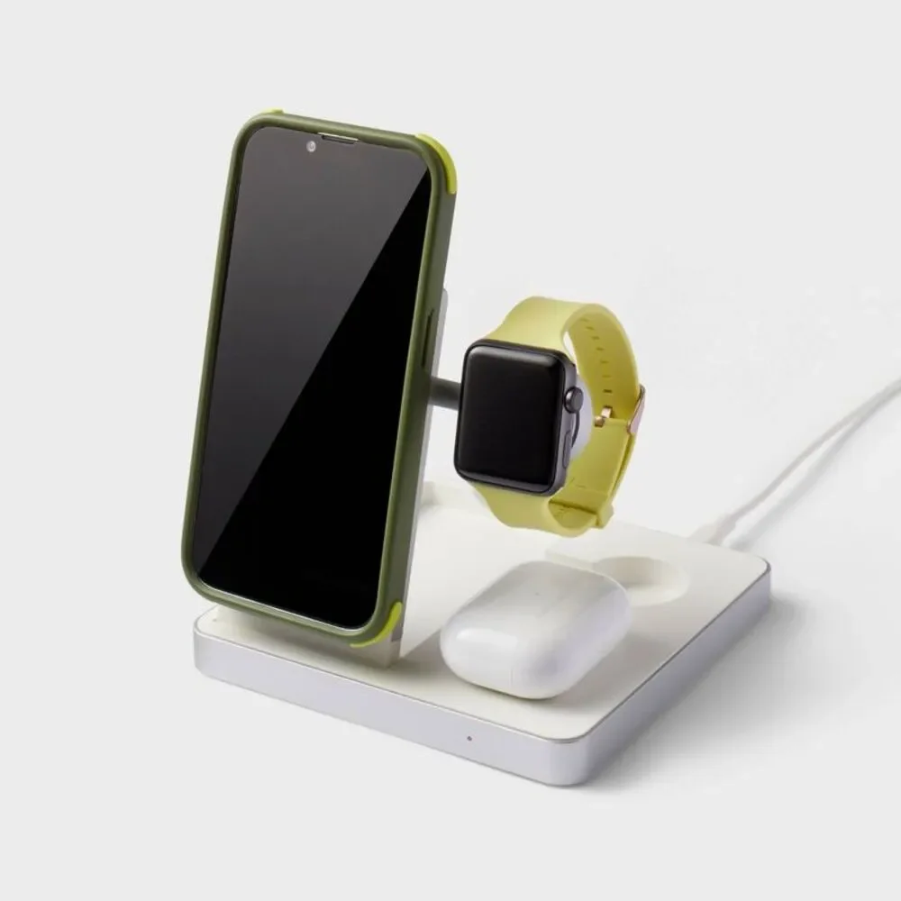 3 in 1 Charger for iPhone Watch and Apple AirPods - heyday White